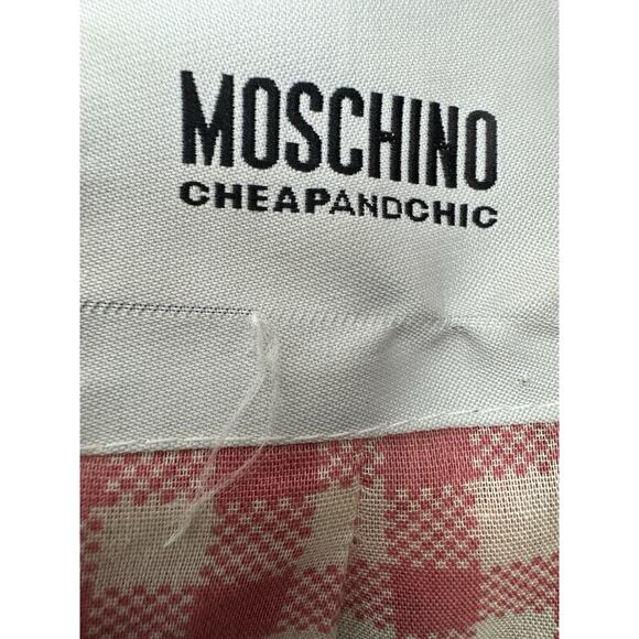 Vintage Moschino chic Wool Blazer jacket Blue Italian Avant Garde Size 12 - Picture 11 of 11